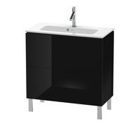 Duravit Duravit Meuble sous lavabo Compact L-Cube 82x39,1 cm, blanc brillant, 2 tiroirs, sur pied Quantité:1