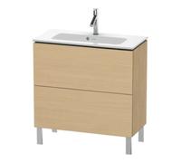 Duravit Duravit Meuble sous lavabo Compact L-Cube 82x39,1 cm, chêne naturel, 2 tiroirs, sur pied Quantité:1