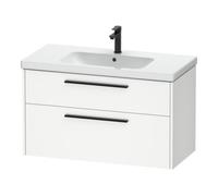Duravit Duravit Meuble sous lavabo D-Code 98,4x55,5x46 cm, 2 tiroirs, blanc mat, corps noir Quantité:1