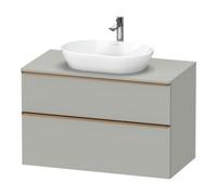 Duravit Duravit Meuble sous-lavabo D-Neo 100x55 cm, b chêne gris/mat, 2 tiroirs, 1 porte, 1 plan Quantité:1