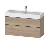 D-Neo Duravit Meuble sous-lavabo suspendu, 1184x625x442mm, 1 tiroir, avec poignée acier inox brossé, DE4375070550000, Couleur: Décor chêne marbré