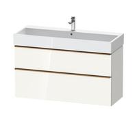 Duravit Duravit Meuble sous lavabo D-Neo 118,4x44,2cm, blanc/gris, 1 porte, 1 tiroir Quantité:1
