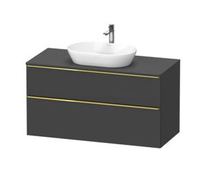 Duravit Duravit Meuble sous-lavabo D-Neo 120x55 cm, gris pailleté, 2 tiroirs, 1 porte, 1 plan Quantité:1
