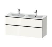 Duravit Duravit Meuble sous-lavabo D-Neo 128x46,2 cm, 1 tiroir, 1 porte, noir/blanc brillant Quantité:1