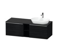 Duravit Duravit Meuble sous lavabo D-Neo 140x55 cm, 2 tiroirs, 1 porte, B droite, chr/chêne noir Quantité:1