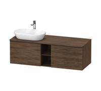 Duravit Duravit Meuble sous lavabo D-Neo 140x55 cm, 2 tiroirs, 1 porte, L, noir/noisette foncé Quantité:1