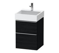 D-Neo Duravit Meuble sous-lavabo suspendu, 484x625x442mm, 1 tiroir, avec poignée acier inox brossé, DE4370070160000, Couleur: Décor chêne noir mat