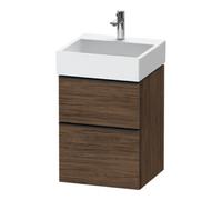 Duravit D-Neo bâti-support lavabo suspendu, 484x625x442mm, 1 tiroir, avec poignée diamant noir, DE43700BD210000, Couleur: Décor noyer foncé mat