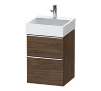 Duravit D-Neo bâti-support lavabo suspendu, 484x625x442mm, 1 tiroir, avec poignée chrome, DE4370010210000, Couleur: Décor noyer foncé mat