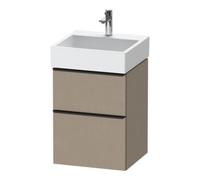 Duravit Duravit Meuble sous-lavabo D-Neo 48,4x44,2cm, noir/lin, 1 porte, 1 tiroir Quantité:1