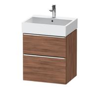 Duravit D-Neo bâti-support lavabo suspendu, 584x625x442mm, 1 tiroir, avec poignée chrome, DE4371010790000, Couleur: Décor noyer mat