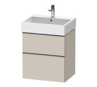 D-Neo Duravit Meuble sous-lavabo suspendu, 584x625x442mm, 1 tiroir, avec poignée acier inox brossé, DE4371070910000, Couleur: DÃ©cor taupe mat