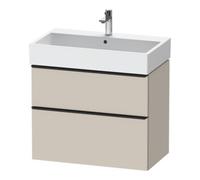Duravit Duravit Meuble sous-lavabo D-Neo 78,4x44,2 cm, noir/taupe, 1 porte, 1 tiroir Quantité:1