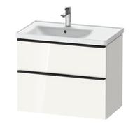 Duravit Duravit Meuble sous lavabo D-Neo 78,4x45,2 cm, 1 porte, L, noir/blanc brillant Quantité:1