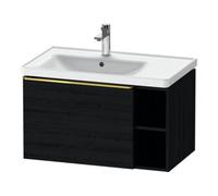 Duravit Duravit Meuble sous-lavabo D-Neo 78,4x45,2 cm, 1 tiroir, A, B gauche, laqué or/chêne noir Quantité:1