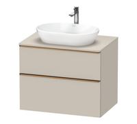 Duravit Duravit Meuble sous-lavabo D-Neo 80x55 cm, b chêne/gris, 2 tiroirs, 1 porte, 1 plan Quantité:1