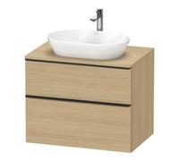 Duravit Duravit Meuble sous lavabo D-Neo 80x55 cm, blanc/œuf N, 2 tiroirs, 1 porte, 1 plan Quantité:1
