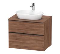 Duravit Duravit Meuble sous-lavabo D-Neo 80x55 cm, noir/noisette N, 2 tiroirs, 1 porte, 1 plateau Quantité:1