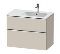 Duravit Duravit Meuble sous-lavabo D-Neo 81x46,2 cm, 1 porte, évier droit, chromé/taupe Quantité:1