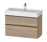 Duravit Duravit Meuble sous-lavabo D-Neo 98,4x44,2 cm, noir/oeuf, 1 porte, 1 tiroir Quantité:1