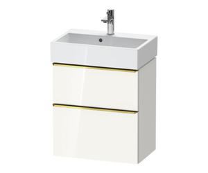 Duravit Duravit Meuble sous lavabo D-Neo Compact 58,4x37,2 cm, 1 porte, 1 tiroir, blanc poli/haut brillant Quantité:1