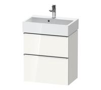 Duravit Duravit Meuble sous lavabo D-Neo Compact 58,4x37,2 cm, 1 porte, 1 tiroir, chr/blc hgl Quantité:1