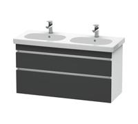 Duravit Duravit Meuble sous-lavabo DuraStyle 115x45,3 cm, gris mat/blanc mat, 2 tiroirs, suspendu mural Quantité:1