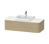 Duravit Duravit Meuble sous lavabo Happy D.2 Plus 130x55 cm, 1 tiroir, blanc mat, méditerranée Quantité:1