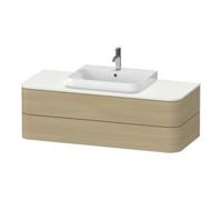 Duravit Duravit Meuble sous-lavabo Happy D.2 Plus 130x55 cm, 2 tiroirs, pour vasque à poser, Medit. Ei Quantité:1