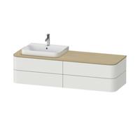 Duravit Duravit Meuble sous lavabo Happy D.2 Plus 160x55 cm, f K, 4 tiroirs, f AWT, gauche, sans miroir Quantité:1
