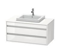 Duravit Duravit Meuble sous-lavabo Ketho 100x55 cm, blanc, lavabo encastré central, 2 tiroirs Quantité:1