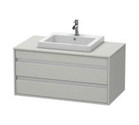 Duravit Duravit Meuble sous-lavabo Ketho 100x55 cm, blanc mat, lavabo encastré central, 2 tiroirs Quantité:1