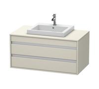 Duravit Meuble sous-vasque Ketho KT675509191 100 x 55 cm, 2 tiroirs, pour lavabo encastré, Taupe