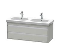 Duravit Ketho meuble sous-lavabo suspendu, 1150x480x455 mm, 2 tiroirs, pour D-Code, KT664900707, Couleur: Décor gris béton mat