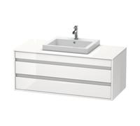 Duravit Duravit Meuble sous lavabo Ketho 120x55 cm, blanc brillant, lavabo encastré central, 2 tiroirs Quantité:1