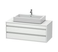 Duravit Duravit Meuble sous-lavabo Ketho 120x55 cm, blanc mat, façade AWT milieu, 2 tiroirs Quantité:1