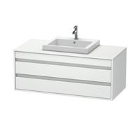 Duravit Duravit Meuble sous-lavabo Ketho 120x55 cm, blanc mat, lavabo encastré milieu, 2 tiroirs Quantité:1