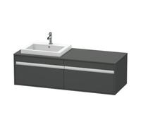 Duravit Duravit Meuble sous lavabo Ketho 140x55x42,6 cm, f EWT, 2 tiroirs, B gauche, gris m Quantité:1