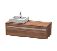 Duravit meuble-sous-vasque Ketho KT6697L7979 140x55x42,6cm pour vasque découpe gauche noyer naturel