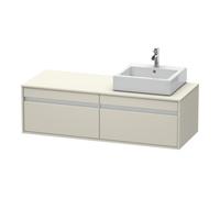 Duravit Duravit Meuble sous lavabo Ketho 140x55x42,6 cm, pour AWT, 2 tiroirs, Droit, Taupe Quantité:1