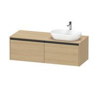 Duravit Duravit Meuble sous lavabo Ketho.2 140x55 cm, Droit, Chêne Naturel, 2 tiroirs, suspendu Quantité:1