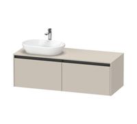 Duravit Duravit Meuble sous-lavabo Ketho.2 140x55 cm, G, Taupe mat, 2 tiroirs, suspendu Quantité:1