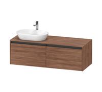 Duravit Duravit Meuble sous-lavabo Ketho.2 140x55 cm, L D, Noyer Naturel, 2 tiroirs, suspendu Quantité:1
