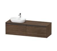 Duravit Ketho.2 bâti-support pour lavabo, découpe de la vasque à gauche, 1600x459x550mm, K24889L21210000, Couleur: DÃ©cor noyer foncÃ©