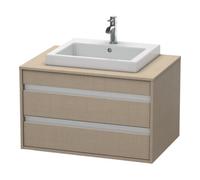 Duravit Duravit Meuble sous-lavabo Ketho 80x55 cm, lei, lavabo encastré central, 2 tiroirs Quantité:1
