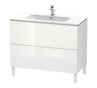 Duravit Duravit Meuble sous-lavabo L-Cube 102x48,1 cm, blanc brillant, 2 tiroirs, sur pied Quantité:1