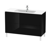 Duravit Duravit Meuble sous lavabo L-Cube 122x48,1 cm, blanc brillant, 2 tiroirs, sur pied Quantité:1