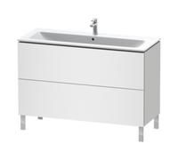 Duravit L-Cube bâti-support pour lavabo à poser, 2 tiroirs, 1220x704x481mm, LC662801818, Couleur: Décor blanc mat
