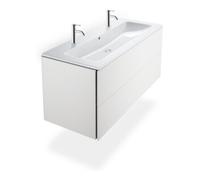 Duravit L-Cube Meuble sous-lavabo suspendu, 2 tiroirs, largeur : 1220mm, pour Me par Starck 233612, Coloris: DÃ©cor blanc mat - LC624301818