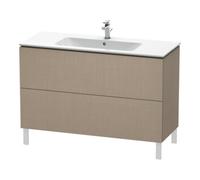 Duravit Duravit Meuble sous lavabo L-Cube 122x48,1cm, lin, 2 tiroirs, sur pied Quantité:1